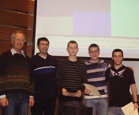 CodeGuru Xtreme. (l-r) Dr. Zvi Paltiel, Dr. Yossi Elran and the winning team. Programmed to succeed